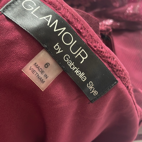 Maroon party dress - mid length - Picture 5 of 5